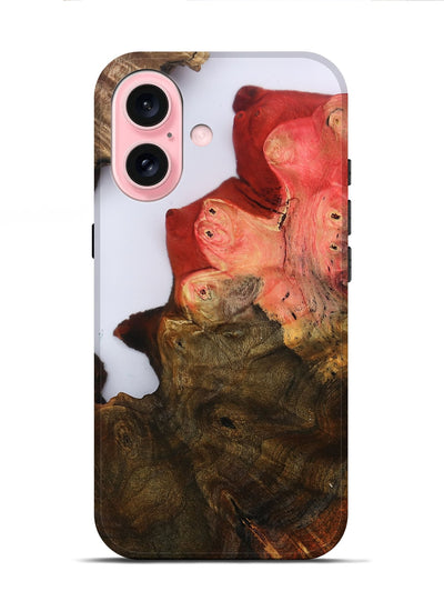 iPhone 16 Wood Live Edge Phone Case - Annabel (Clear, 801972)