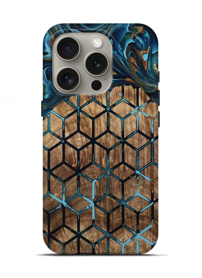 iPhone 16 Pro Wood Live Edge Phone Case - Vickey (Pattern, 801974)