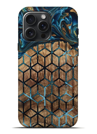 iPhone 16 Pro Max Wood Live Edge Phone Case - Vickey (Pattern, 801974)