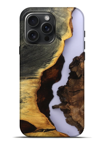 iPhone 16 Pro Max Wood Live Edge Phone Case - Halo (Clear, 801976)