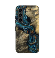 Galaxy S23 Wood Live Edge Phone Case - Kenzie (Teal & Gold, 801978)