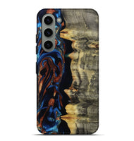 Galaxy S23 Plus Wood Live Edge Phone Case - Enid (Teal & Gold, 801980)