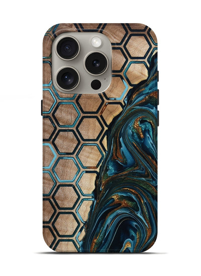 iPhone 16 Pro Wood Live Edge Phone Case - Chaim (Pattern, 801982)