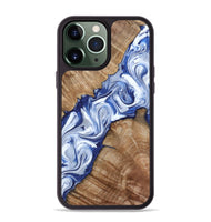 iPhone 13 Pro Max Wood Phone Case - Arrie (Blue, 801991)