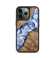 iPhone 13 Pro Wood Phone Case - Arrie (Blue, 801991)
