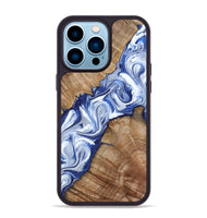 iPhone 14 Pro Max Wood Phone Case - Arrie (Blue, 801991)