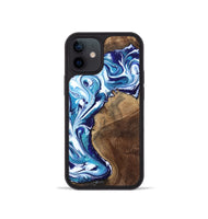 iPhone 12 mini Wood Phone Case - Rob (Blue, 801992)