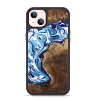 iPhone 14 Plus Wood Phone Case - Rob (Blue, 801992)