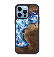 iPhone 14 Pro Max Wood Phone Case - Rob (Blue, 801992)