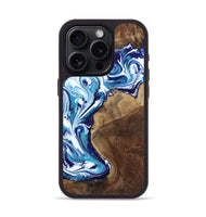 iPhone 15 Pro Wood Phone Case - Rob (Blue, 801992)