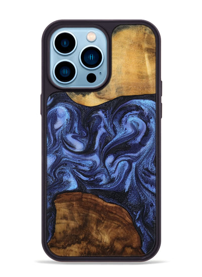 iPhone 14 Pro Max Wood Phone Case - Marvel (Blue, 801993)