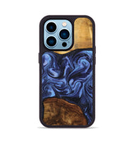 iPhone 14 Pro Wood Phone Case - Marvel (Blue, 801993)