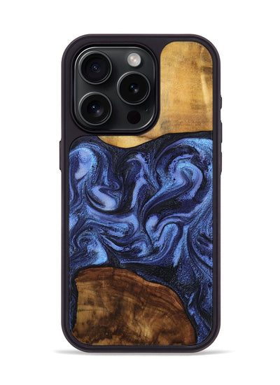 iPhone 15 Pro Wood Phone Case - Marvel (Blue, 801993)