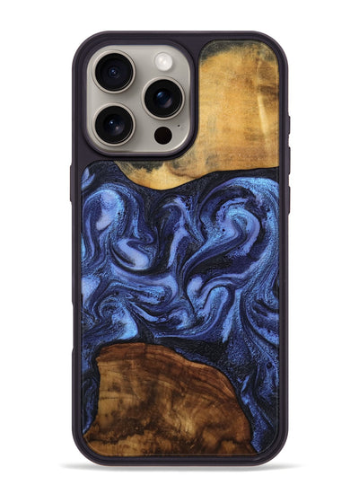 iPhone 16 Pro Max Wood Phone Case - Marvel (Blue, 801993)