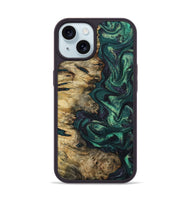 iPhone 15 Wood Phone Case - Archie (Green, 801995)