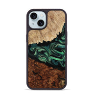iPhone 15 Wood Phone Case - Twila (Green, 801997)