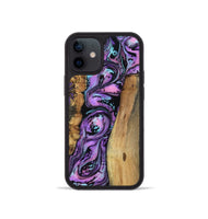 iPhone 12 mini Wood Phone Case - Keily (Purple, 801998)