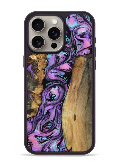 iPhone 15 Pro Max Wood Phone Case - Keily (Purple, 801998)