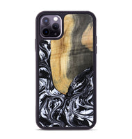 iPhone 11 Pro Max Wood Phone Case - Curley (Black & White, 802000)