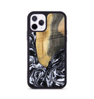 iPhone 11 Pro Wood Phone Case - Curley (Black & White, 802000)