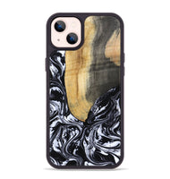 iPhone 14 Plus Wood Phone Case - Curley (Black & White, 802000)