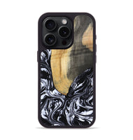 iPhone 15 Pro Wood Phone Case - Curley (Black & White, 802000)