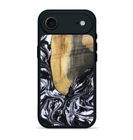 iPhone 17 Air Wood Phone Case - Curley (Black & White, 802000)