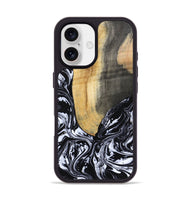iPhone 17 Wood Phone Case - Curley (Black & White, 802000)