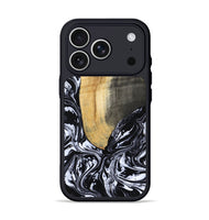 iPhone 17 Pro Wood Phone Case - Curley (Black & White, 802000)