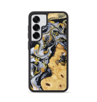 Galaxy S25 Wood Phone Case - Vincent (Black & White, 802001)