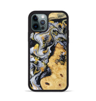 iPhone 12 Pro Wood Phone Case - Vincent (Black & White, 802001)