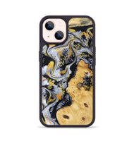 iPhone 14 Wood Phone Case - Vincent (Black & White, 802001)