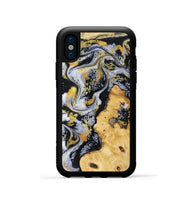 iPhone Xs Wood Phone Case - Vincent (Black & White, 802001)