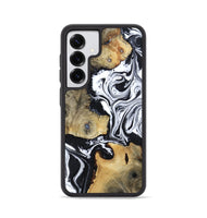 Galaxy S25 Wood Phone Case - Keara (Black & White, 802002)