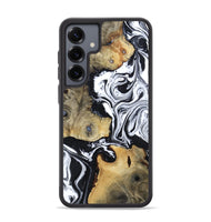 Galaxy S25 Plus Wood Phone Case - Keara (Black & White, 802002)