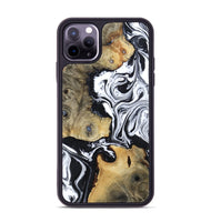iPhone 11 Pro Max Wood Phone Case - Keara (Black & White, 802002)
