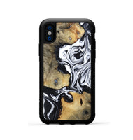 iPhone Xs Wood Phone Case - Keara (Black & White, 802002)