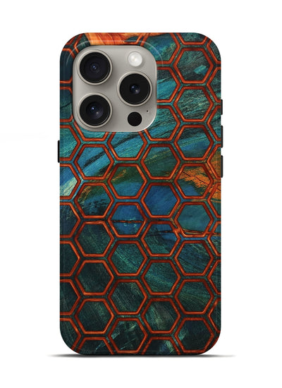 iPhone 16 Pro Wood Live Edge Phone Case - Pam (Double Dyed, 802059)