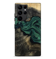 Galaxy S22 Ultra Wood Live Edge Phone Case - Carol (Green, 802061)