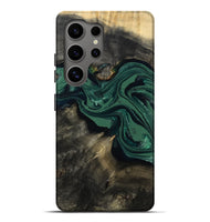 Galaxy S25 Ultra Wood Live Edge Phone Case - Carol (Green, 802061)