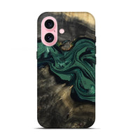 iPhone 17 Wood Live Edge Phone Case - Carol (Green, 802061)