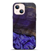 iPhone 14 Plus Wood Live Edge Phone Case - Abril (Purple, 802062)