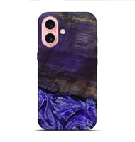 iPhone 16 Wood Live Edge Phone Case - Abril (Purple, 802062)