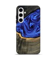 Galaxy S25 Wood Live Edge Phone Case - Eliseo (Blue, 802063)