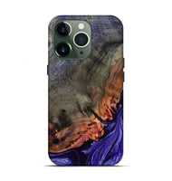 iPhone 13 Pro Wood Live Edge Phone Case - Israel (Purple, 802064)