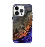 iPhone 15 Pro Wood Live Edge Phone Case - Israel (Purple, 802064)