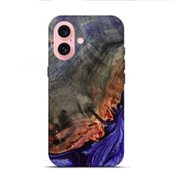 iPhone 16 Wood Live Edge Phone Case - Israel (Purple, 802064)