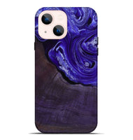 iPhone 14 Plus Wood Live Edge Phone Case - Nevaeh (Purple, 802065)