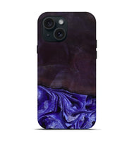 iPhone 15 Wood Live Edge Phone Case - Colten (Purple, 802067)