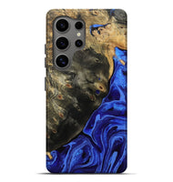 Galaxy S25 Ultra Wood Live Edge Phone Case - Melvin (Blue, 802068)